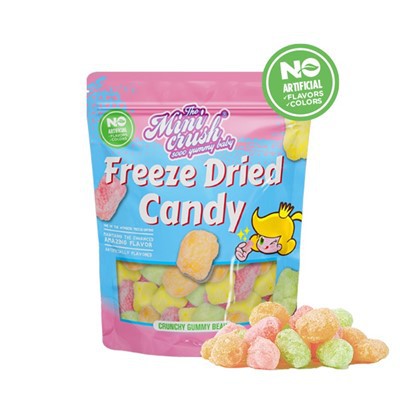 ಫ್ರೀಜ್ ಒಣಗಿದ ಕುರುಕುಲಾದ ಕರಡಿಗಳು (ನೈಸರ್ಗಿಕ ಬಣ್ಣ)