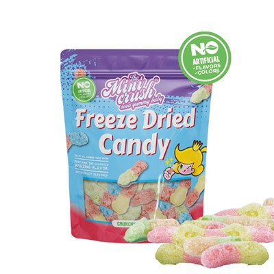 ಫ್ರೀಜ್ ಒಣಗಿದ ಕುರುಕುಲಾದ ಹುಳುಗಳು (ನೈಸರ್ಗಿಕ ಬಣ್ಣ)